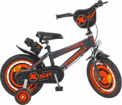 Kinderfiets Toimsa zwart/oranje 14"