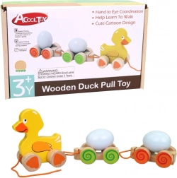 Houten trekfiguur Eendje