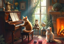 Bluebird puzzel Kattenconcert 1000 stukjes