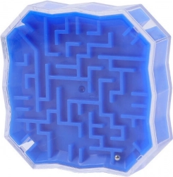 Logisch spel Doolhof met kogeltje blauw