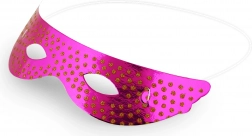 Papieren maskers met gouden stippen, 6 stuks