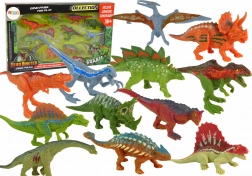 Set dinosaurussen, 12 stuks – kleurrijke rubberen speelgoedfiguren