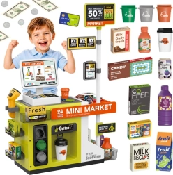 Woopie kinder zelfbedieningskassa mini market met koffiehoek - 1 stuk