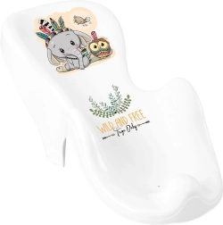 Anti-slip badzitje Wild & Free olifant wit