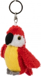 pluchen sleutelhanger ara papegaai 9 cm rood