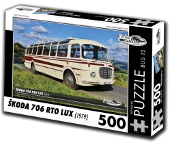 Puzzel Retro-auto’s: Škoda 706 RTO LUX – autobus, 500 stukjes