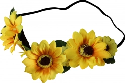 Haarband met gele bloemen