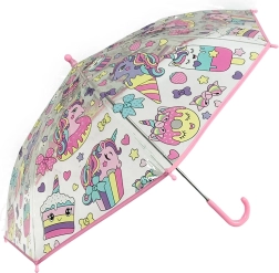 Transparante kinderparaplu Eenhoorns