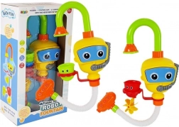 Kleurrijke badrobot met waterval en bekers