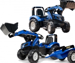 FALK traptractor met aanhanger blauw voor kinderen vanaf 3 jaar