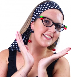 Retro set met kersenbril en accessoires