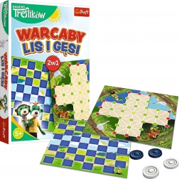 Rodina Trefíků spel 2-in-1 dammen en vos en ganzen