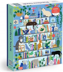 Puzzel GALISON PURRFECT NOOK – kattenbibliotheek, 1000 stukjes