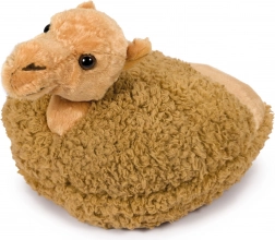 Warme pluchen pantoffel Kameel Cozy Noxxiez