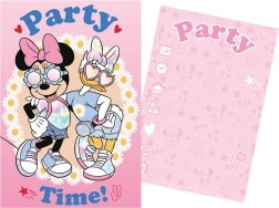 Set party-uitnodigingen en enveloppen MINNIE MOUSE 5+5