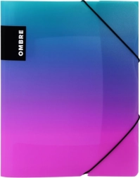 Map met elastiek A4 ombré roze, polypropyleen