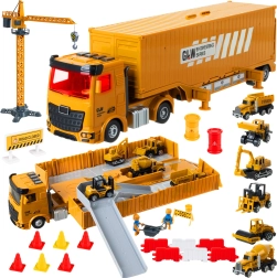 Iso Trade bouwvrachtwagen met kraan en accessoires