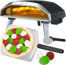Kinderpizzaoven met accessoires OONI CASDON – set met pizza op schep en 18 toppings