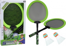 Set van 2 badmintonrackets met 2 shuttles – groen