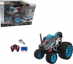 RC stuntauto zwart met vijf wielen