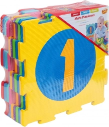 Kleurige schuimmat met cijfers