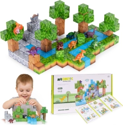 Magnetische bouwset 142 blokken met dinosaurussen