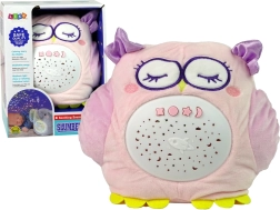 Lieve pluchen uil met kleurrijke sterrenprojector en melodieën