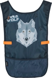 Kinder poncho-schort met wolventhema