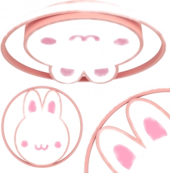 LED plafondlamp voor de kinderkamer met afstandsbediening Konijntje