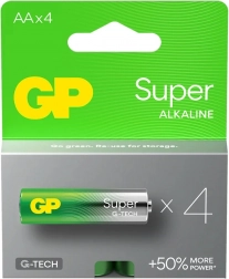 Alkaline batterijen AA GP Super 4 stuks