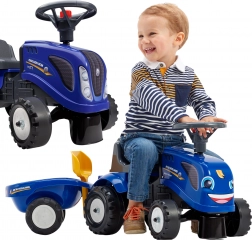 Looptractor NEW HOLLAND met aanhanger en accessoires voor kinderen vanaf 1 jaar