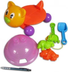 Trekwagentje Kat met accessoires voor zand
