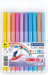 CENTROPEN pastel viltstiften, 10 kleuren
