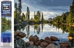 Diamantschilderij Rustig Meer 30x40 cm