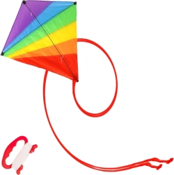 Regenboogvlieger 87 × 81 cm met lange staart