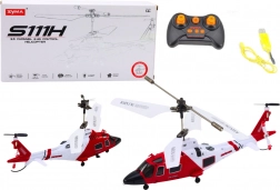 op afstand bestuurbare helikopter met gyroscoop Syma S111H rood