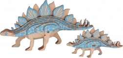 Woodcraft houten 3D-puzzel stegosaurus 2-in-1