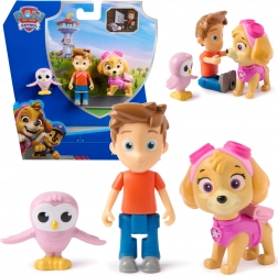Paw Patrol figuren Skye, Alex Porter en uiltje