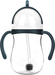 Magische fles met rietje en gewicht 280 ml wit