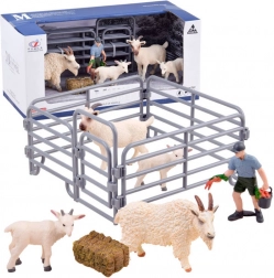 Serie boerderijdieren – set geiten met omheining, figuren – Geit