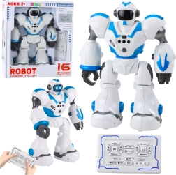Interactieve educatieve robot met afstandsbediening, 16 functies, licht en geluid – blauw