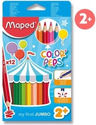 Maped Color'Peps jumbo driekantige kleurpotloden, 12 stuks
