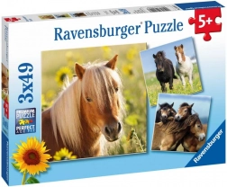 Ravensburger puzzel lieve paarden 3×49 stukjes