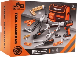 Kindergereedschapsset met tas en elektrische boormachine