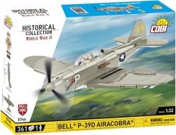 Constructiemodel Jachtvliegtuig Bell P-39D Airacobra met 361 Onderdelen
