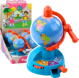 Mini-globus met draaiend tandwiel en bewegend vliegtuig