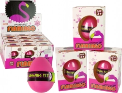 Groeiei flamingo-ei 6 cm roze