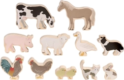 Micki houten boerderijdieren – set van 11 figuren