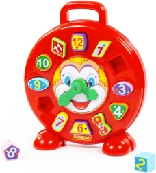 Kinderklok clown inlegpuzzel
