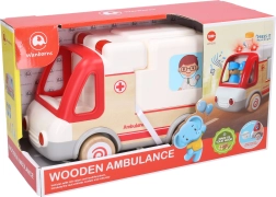 Ambulance met effecten - Hout en plastic 21 cm